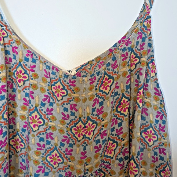 NATURAL LIFE Women's Floral Boho Strap Wide Leg Jumpsuit Romper Casual - Picture 3 of 8
